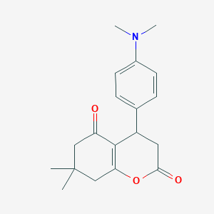 molecular formula C19H23NO3 B2527367 4-[4-(dimethylamino)phenyl]-7,7-dimethyl-4,6,7,8-tetrahydro-2H-chromene-2,5(3H)-dione CAS No. 338778-01-1