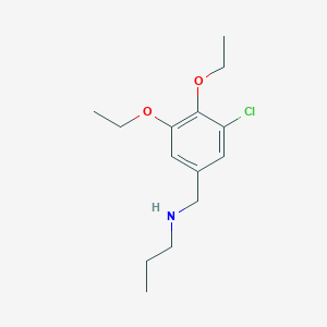 molecular formula C14H22ClNO2 B252737 N-(3-chloro-4,5-diethoxybenzyl)-N-propylamine 