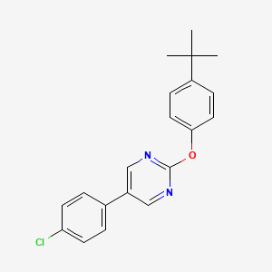 molecular formula C20H19ClN2O B2527372 2-(4-Tert-butylphenoxy)-5-(4-chlorophenyl)pyrimidine CAS No. 861208-87-9
