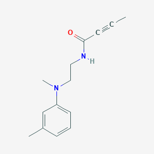 molecular formula C14H18N2O B2527379 N-[2-(N,3-Dimethylanilino)ethyl]but-2-ynamide CAS No. 2411284-74-5