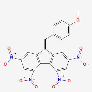 molecular formula C21H12N4O9 B2527390 9-(4-methoxybenzylidene)-2,4,5,7-tetranitro-9H-fluorene CAS No. 253605-78-6