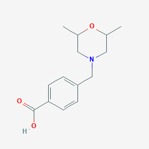 molecular formula C14H19NO3 B2527392 4-[(2,6-二甲基吗啉-4-基)甲基]苯甲酸 CAS No. 926198-81-4