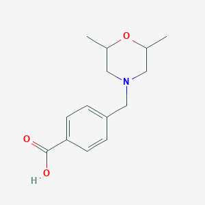 molecular formula C14H19NO3 B2527392 4-[(2,6-ジメチルモルホリン-4-イル)メチル]安息香酸 CAS No. 926198-81-4