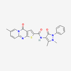 N-(1,5-dimethyl-3-oxo-2-phenyl-2,3-dihydro-1H-pyrazol-4-yl)-7-methyl-4-oxo-4H-pyrido[1,2-a]thieno[2,3-d]pyrimidine-2-carboxamide