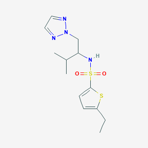 molecular formula C13H20N4O2S2 B2527398 5-乙基-N-(3-甲基-1-(2H-1,2,3-三唑-2-基)丁烷-2-基)噻吩-2-磺酰胺 CAS No. 2034246-41-6