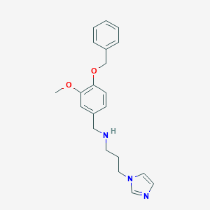 molecular formula C21H25N3O2 B252740 N-[4-(benzyloxy)-3-methoxybenzyl]-3-(1H-imidazol-1-yl)propan-1-amine 