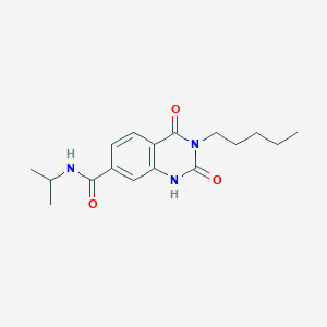 molecular formula C17H23N3O3 B2527400 N-isopropyl-2,4-dioxo-3-pentyl-1,2,3,4-tetrahydroquinazoline-7-carboxamide CAS No. 892263-98-8