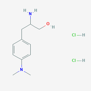 molecular formula C11H20Cl2N2O B2527409 2-Amino-3-(4-dimethylamino-phenyl)-propan-1-OL CAS No. 887405-41-6
