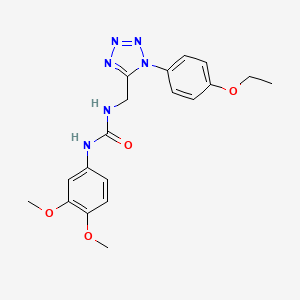 molecular formula C19H22N6O4 B2527411 1-(3,4-二甲氧基苯基)-3-((1-(4-乙氧基苯基)-1H-四唑-5-基)甲基)脲 CAS No. 1005293-27-5