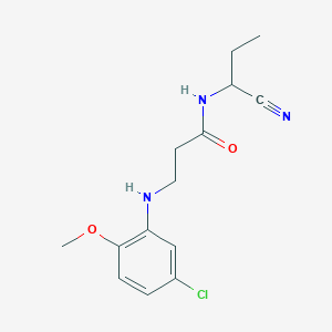 3-[(5-chloro-2-methoxyphenyl)amino]-N-(1-cyanopropyl)propanamide