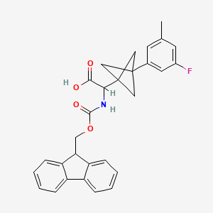 2-(9H-Fluoren-9-ylmethoxycarbonylamino)-2-[3-(3-fluoro-5-methylphenyl)-1-bicyclo[1.1.1]pentanyl]acetic acid