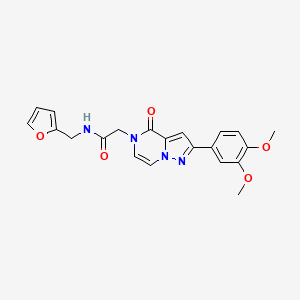 2-(2-(3,4-dimethoxyphenyl)-4-oxopyrazolo[1,5-a]pyrazin-5(4H)-yl)-N-(furan-2-ylmethyl)acetamide