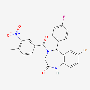 7-bromo-5-(4-fluorophenyl)-4-(4-methyl-3-nitrobenzoyl)-3,5-dihydro-1H-1,4-benzodiazepin-2-one