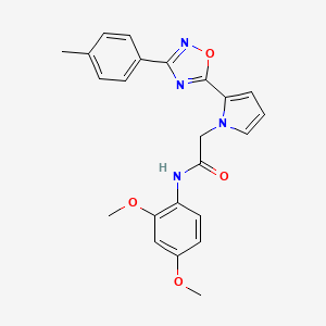molecular formula C23H22N4O4 B2527434 N-(2,4-dimethoxyphenyl)-2-{2-[3-(4-methylphenyl)-1,2,4-oxadiazol-5-yl]-1H-pyrrol-1-yl}acetamide CAS No. 1260932-45-3