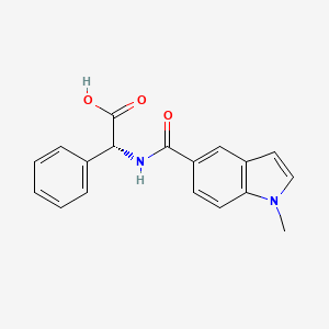 molecular formula C18H16N2O3 B2527435 (2R)-2-[(1-Methylindole-5-carbonyl)amino]-2-phenylacetic acid CAS No. 1630910-67-6