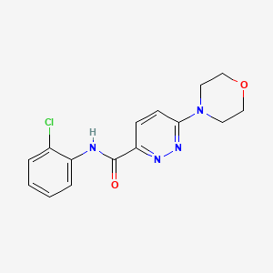 molecular formula C15H15ClN4O2 B2527444 N-(2-chlorophenyl)-6-morpholinopyridazine-3-carboxamide CAS No. 1396791-84-6