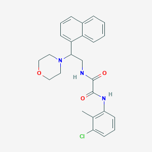 N1-(3-chloro-2-methylphenyl)-N2-(2-morpholino-2-(naphthalen-1-yl)ethyl)oxalamide
