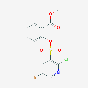 Methyl 2-{[(5-bromo-2-chloropyridin-3-yl)sulfonyl]oxy}benzoate