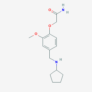 molecular formula C15H22N2O3 B252747 2-{4-[(Cyclopentylamino)methyl]-2-methoxyphenoxy}acetamide 