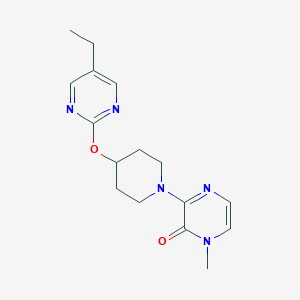 molecular formula C16H21N5O2 B2527471 3-[4-(5-Ethylpyrimidin-2-yl)oxypiperidin-1-yl]-1-methylpyrazin-2-one CAS No. 2380094-85-7