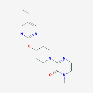 molecular formula C16H21N5O2 B2527471 3-{4-[(5-Ethylpyrimidin-2-yl)oxy]piperidin-1-yl}-1-methyl-1,2-dihydropyrazin-2-one CAS No. 2380094-85-7