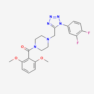 (4-((1-(3,4-difluorophenyl)-1H-tetrazol-5-yl)methyl)piperazin-1-yl)(2,6-dimethoxyphenyl)methanone