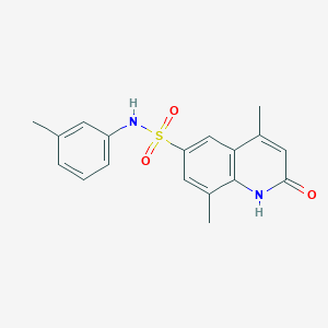 4,8-dimethyl-2-oxo-N-(m-tolyl)-1,2-dihydroquinoline-6-sulfonamide