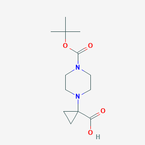1-(4-(Tert-butoxycarbonyl)piperazin-1-yl)cyclopropanecarboxylic acid