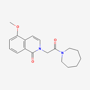 molecular formula C18H22N2O3 B2527487 2-[2-(Azepan-1-yl)-2-oxoethyl]-5-methoxyisoquinolin-1-one CAS No. 868223-21-6