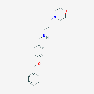 molecular formula C21H28N2O2 B252749 N-[4-(benzyloxy)benzyl]-N-[3-(4-morpholinyl)propyl]amine 