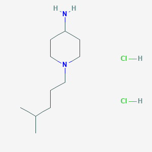 molecular formula C11H26Cl2N2 B2527493 1-(4-Methylpentyl)piperidin-4-amine dihydrochloride CAS No. 1955557-38-6