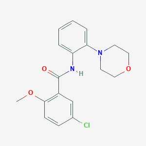 molecular formula C18H19ClN2O3 B252750 5-chloro-2-methoxy-N-(2-morpholin-4-ylphenyl)benzamide 