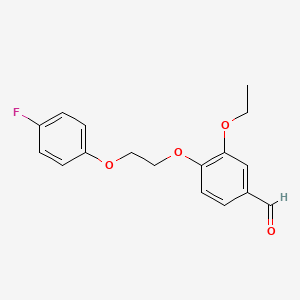 molecular formula C17H17FO4 B2527506 3-Ethoxy-4-[2-(4-fluorophenoxy)ethoxy]benzaldehyde CAS No. 565168-89-0
