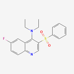 3-(benzenesulfonyl)-N,N-diethyl-6-fluoroquinolin-4-amine