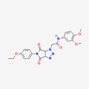 N-(3,4-dimethoxyphenyl)-2-(5-(4-ethoxyphenyl)-4,6-dioxo-4,5,6,6a-tetrahydropyrrolo[3,4-d][1,2,3]triazol-1(3aH)-yl)acetamide