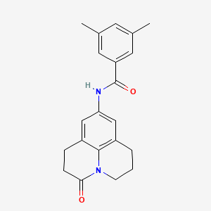 3,5-dimethyl-N-(3-oxo-1,2,3,5,6,7-hexahydropyrido[3,2,1-ij]quinolin-9-yl)benzamide