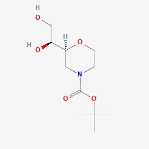 molecular formula C11H21NO5 B2527519 tert-butyl (2S)-2-[(1S)-1,2-dihydroxyethyl]morpholine-4-carboxylate CAS No. 2137073-66-4