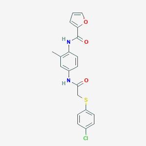 N-[4-({[(4-chlorophenyl)sulfanyl]acetyl}amino)-2-methylphenyl]-2-furamide