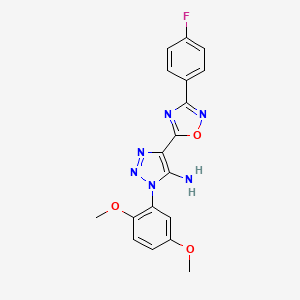 1-(2,5-dimethoxyphenyl)-4-(3-(4-fluorophenyl)-1,2,4-oxadiazol-5-yl)-1H-1,2,3-triazol-5-amine