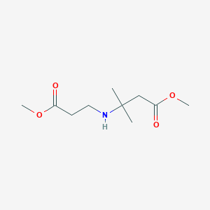 molecular formula C10H19NO4 B2527524 Methyl 3-[(3-methoxy-3-oxopropyl)amino]-3-methylbutanoate CAS No. 1461707-02-7