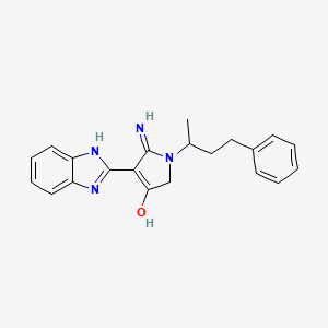 5-amino-4-(1H-1,3-benzodiazol-2-yl)-1-(4-phenylbutan-2-yl)-2,3-dihydro-1H-pyrrol-3-one