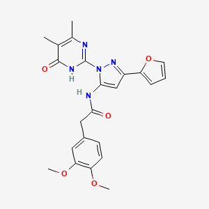 2-(3,4-dimethoxyphenyl)-N-(1-(4,5-dimethyl-6-oxo-1,6-dihydropyrimidin-2-yl)-3-(furan-2-yl)-1H-pyrazol-5-yl)acetamide