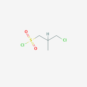 molecular formula C4H8Cl2O2S B2527533 3-Chloro-2-methylpropane-1-sulfonyl chloride CAS No. 75255-31-1