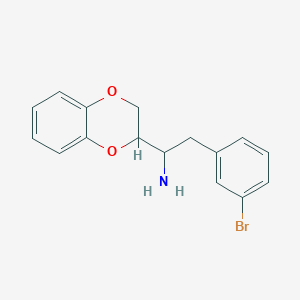 2-(3-Bromophenyl)-1-(2,3-dihydro-1,4-benzodioxin-2-yl)ethan-1-amine