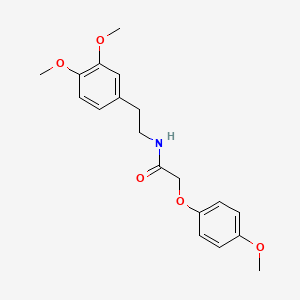 molecular formula C19H23NO5 B2527541 N-[2-(3,4-dimethoxyphenyl)ethyl]-2-(4-methoxyphenoxy)acetamide CAS No. 303971-52-0