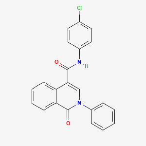 molecular formula C22H15ClN2O2 B2527548 N-(4-chlorophenyl)-1-oxo-2-phenyl-1,2-dihydro-4-isoquinolinecarboxamide CAS No. 477850-82-1