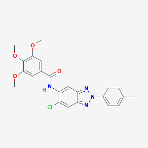 molecular formula C23H21ClN4O4 B252755 N-[6-chloro-2-(4-methylphenyl)-2H-1,2,3-benzotriazol-5-yl]-3,4,5-trimethoxybenzamide 