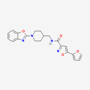 N-((1-(benzo[d]oxazol-2-yl)piperidin-4-yl)methyl)-5-(furan-2-yl)isoxazole-3-carboxamide