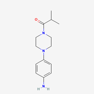 molecular formula C14H21N3O B2527554 [4-(4-Isobutyrylpiperazin-1-yl)phenyl]amine CAS No. 267416-91-1