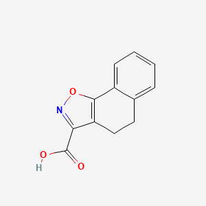 molecular formula C12H9NO3 B2527557 4,5-Dihydronaphtho[2,1-d]isoxazole-3-carboxylic acid CAS No. 26664-02-8